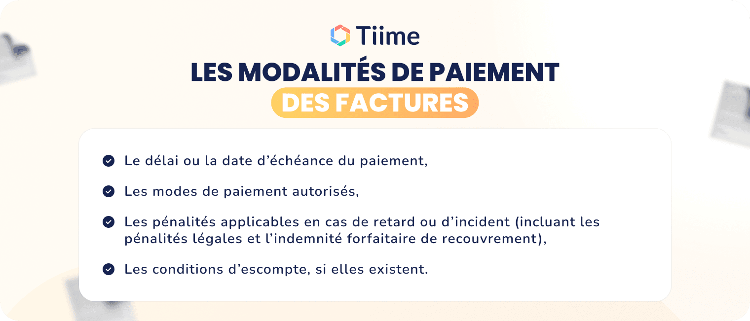 Les modalités de paiement des factures