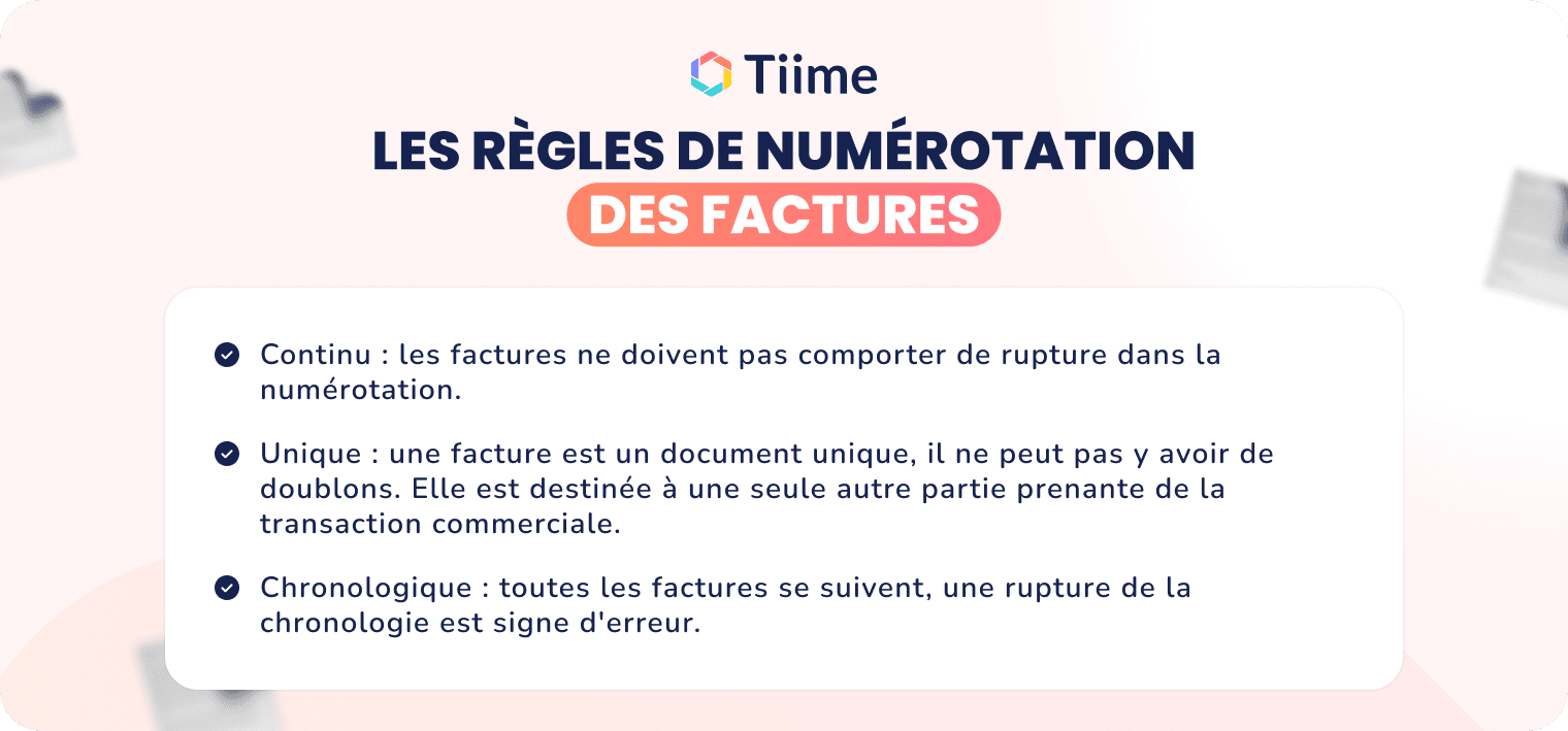Les règles obligatoires de la numérotation des factures