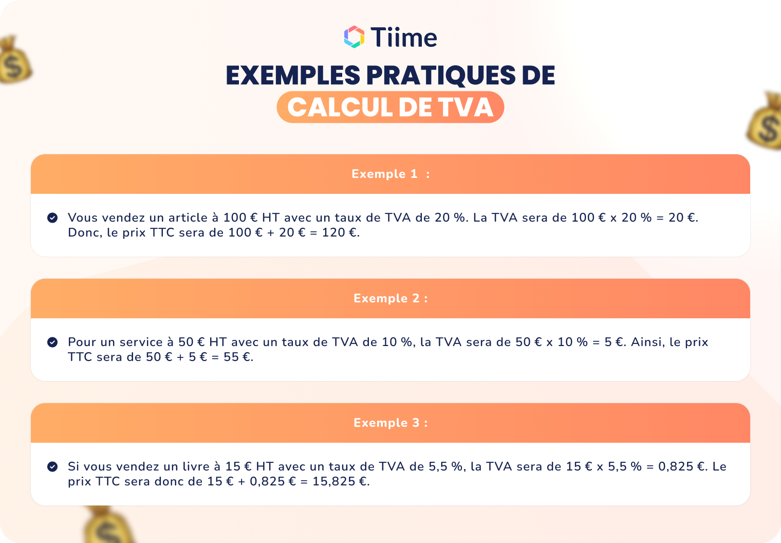 Exemples de calculs de TVA