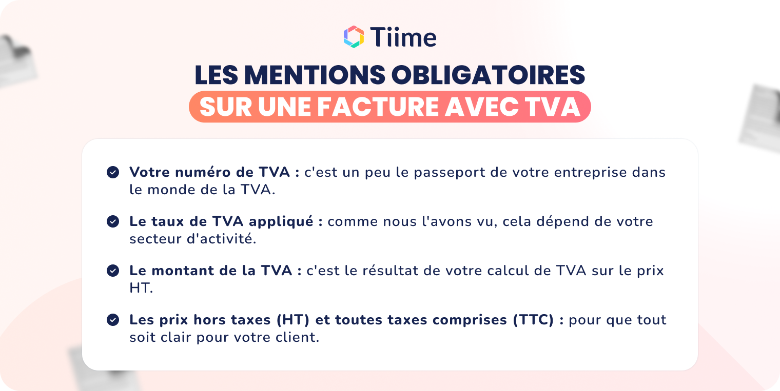 Les mentions obligatoires sur une facture avec TVA