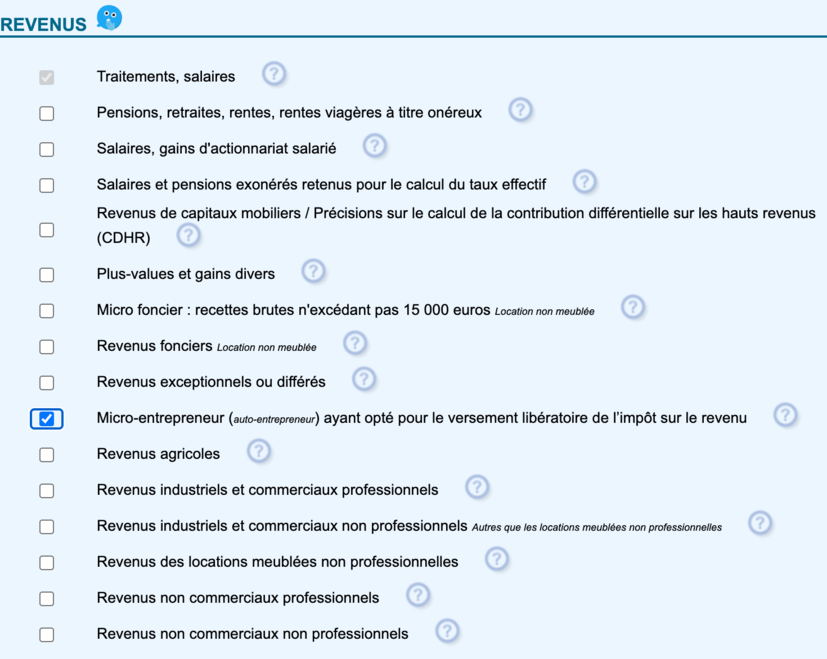 Déclaration de revenus micro-entrepreneurs