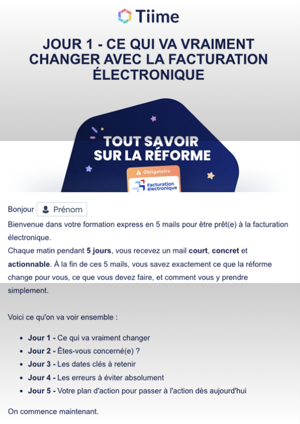 Votre formation sur la facturation électronique en 5 mails