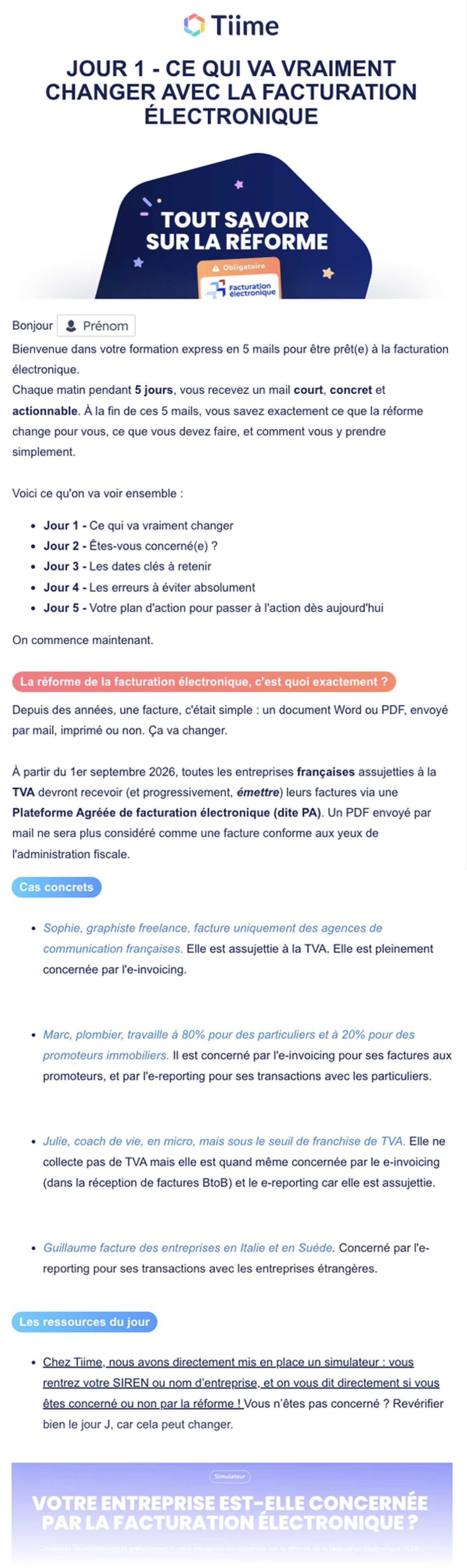 Votre formation sur la facturation électronique en 5 mails